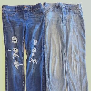 Abercrombie & Fitch Kids TWO PAIR Girls 15/16 Mid Rise Pull On Jean Legging